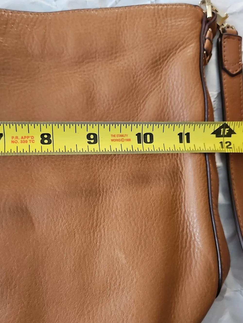 Stella & Dot Covet Sunday Tan Leather Crossbody Shoulder Bag
